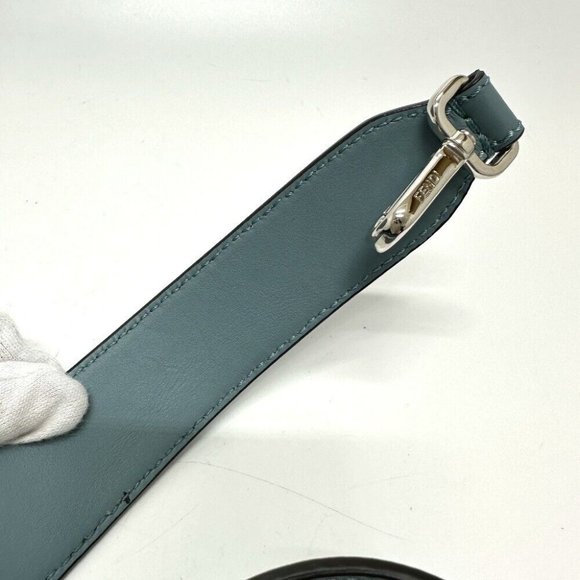 FENDI Dot com 2WAY Hand Bag Leather blue - Picture 7 of 16